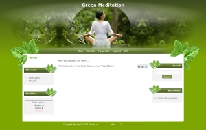 Green Meditation Template for uCoz